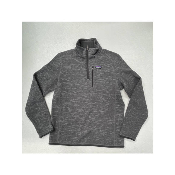 Patagonia Boys Better Sweater 1/4 Quarter Zip Jacket Stonewash Sz XXL 16 18